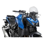 Puig 22424W New Generation Touring, parabrezza sportivo realizzato in acrilico ad alto impatto con design aerodinamico testato in galleria del vento, supporti metallici e omologazione TÜV, Trasparente