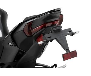 Puig 22436N Supporto Porta Targa con frecce regolabili, design leggero e resistente in acciaio per un’estetica sportiva e funzionalità avanzata, Nero