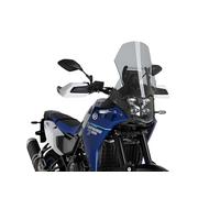 Puig 22515H Cupolino Touring con design aerodinamico, bordi arrotondati da 2 mm e maggiore altezza per ottimizzare protezione, stabilità e visibilità nei lunghi tragitti e guida adventure. Fumé