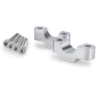 Puig 22529P Riser per rialzo manubrio da 20 mm in alluminio lavorato, design Hi-Tech Parts e miglioramento ergonomico, più comodo, stabile e controllato, Argento