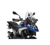 Puig 22536W Cupolino Touring con design aerodinamico,spessore rinforzato da 8 mm e altezza maggiorata per ottimizzare protezione, stabilità e visibilità in guida adventure e lunghe rotte. Trasparente