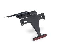 Puig 22672N Supporto Porta Targa per motociclette con design sportivo, struttura resistente con sistema di blocco inclinazione e componenti omologati inclusi, finitura durevole, Nero