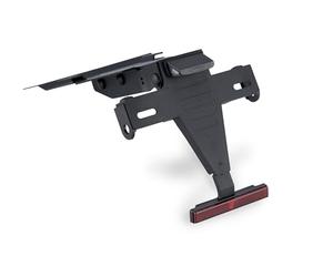 Puig 22672N Supporto Porta Targa per motociclette con design sportivo, struttura resistente con sistema di blocco inclinazione e componenti omologati inclusi, finitura durevole, Nero