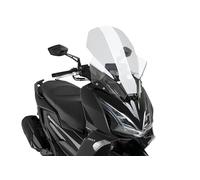 Puig 22697W Parabrezza V-Tech Line Touring aerodinamico in PMMA con design angoloso per massima protezione dal vento e comfort di guida, Trasparente