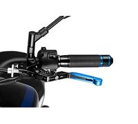 PUIG 24ANP Leva frizione 3.0. Nero allungabile blu pieghevole con selettore Argento