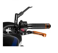 PUIG 24TNR Leva frizione 3.0. Allungabile pieghevole nero arancio con selettore Rosso