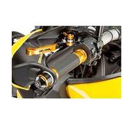 Puig 3553O Manopole con inserto in alluminio anodizzato e gomma antiscivolo che migliorano presa, controllo e comfort durante la guida, Oro