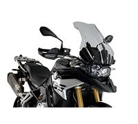 Puig 3595H Cupolino Touring Plus extra alto e aerodinamico in acrilico ad alto impatto con profilo arrotondato che massimizza protezione e comfort in viaggio, Fumé