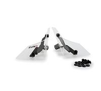 Puig 3823W Deflettori Frontali Extended con maggiore superficie di protezione aerodinamica per braccia e spalle compatibili con parabrezza Puig e OEM, Trasparente