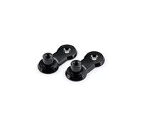 Puig 3839N Kit Adattatori per Riposizionamento Poggiapiedi Regolabili da 40mm Nero
