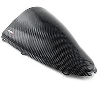 Puig 4057C Cupolino Racing e aerodinamico in acrilico da 3 mm con doppia altezza che migliora la protezione del casco e la stabilità ad alta velocità, Carbonio