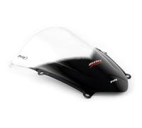 Puig 4356W Cupolino Racing e aerodinamico in acrilico da 3 mm con doppia altezza che migliora la protezione del casco e la stabilità ad alta velocità, Trasparente
