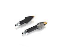 Puig 4491N Indicatori di direzione LED omologati con corpo nero e lente fumé design compatto e aerodinamico per moto, Nero