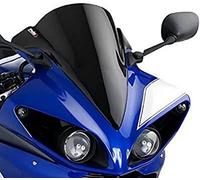 Puig 4935N Cupolino Z-Racing aerodinamico e sportivo in acrilico da 3 mm con doppia altezza e canalizzazioni laterali che migliorano protezione e stabilità, Nero