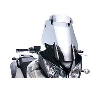 Puig 5883H Cupolino Touring con visiera alta e aerodinamica in acrilico ad alta resistenza agli urti con visiera regolabile che migliora protezione e comfort durante la guida, Fumé