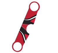 Puig 6913R Adesivi protettivi per piastra forcella con effetto carbonio, resistenti a urti, graffi e raggi UV, Rosso