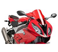 Puig 7564R Cupolino Z-Racing aerodinamico e sportivo in acrilico da 3 mm con doppia altezza e canali laterali che migliorano protezione e stabilità, Rosso