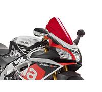 Puig 7614R Cupolino Z-Racing aerodinamico e sportivo in acrilico da 3 mm con doppia altezza e canali laterali che migliorano protezione e stabilità, Rosso