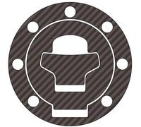 Puig 8409C Protezioni tappo serbatoio protezione adesiva con design sportivo resistente a urti graffi e raggi UV per migliorare protezione ed estetica, Carbonio