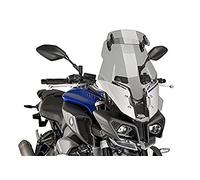 Puig 8919H Cupolino Touring Plus con Visiera Alta e aerodinamica in Acrilico ad Alto Impatto con Visiera Regolabile Che migliora Protezione e Comfort nei Lunghi Viaggi, fumé