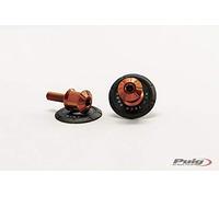 Puig 9258T Diabolo Pro supporto lavorato in alluminio per cavalletto con protezione del forcellone, Arancione