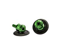 Puig 9261V Diabolo Pro supporto lavorato in alluminio per cavalletto con protezione del forcellone, Verde