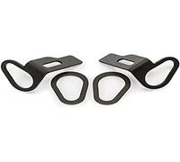 Puig 9319N Kit supporto indicatori originali in acciaio con finitura epossidica per montaggio su portatarga senza modificare i collegamenti, Nero
