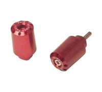 Puig 9372R Contrappesi manubrio lunghi, lavorati CNC in alluminio anodizzato con design racing e funzione antivibrazione per maggiore comfort, Rosso