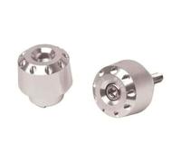 Puig 9373P Contrappesi Manubrio Corti design compatto e leggero in alluminio lavorato per personalizzare il manubrio, Argento
