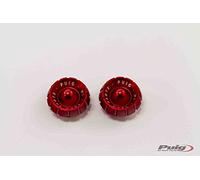 Puig 9420R contrappesi manubrio Thruster con design leggero e sistema modulare per riduzione delle vibrazioni e personalizzazione, Rosso