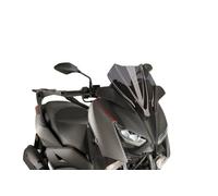 Puig 9474F Carenabris per Maxiscooter sportivo e aerodinamico in PMMA da 4 mm con design V-Tech che migliora la stabilità e riduce le turbolenze, Fumé Scuro