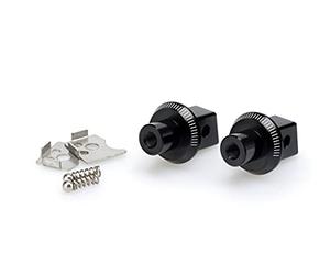 Puig Adattatore Set Pedane Passeggeri per Suzuki Dl650 V-Strom 04'-18', Suzuki Dl650Xt V-Strom 15'-18', Nero