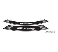 PUIG ADESIVI CERCHI CON LOGO RACING COLORE SILVER