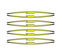 PUIG ADESIVI CERCHI PERFORMANCE GIALLO FLUO - Kit con 16 strisce adesive, proteg