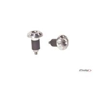 Puig - Contrappesi universali per manubrio da motocicletta, materiale: alluminio argento