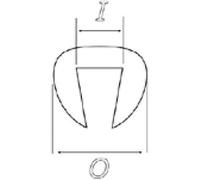 Puig - Borsa da 1 metro di bordo, 6,2 x 2,6 cm, trasparente, rif.5843 W