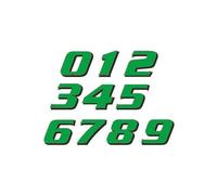 Puig - Confezione di 5 adesivi numero 5, da 115 mm (5 unità) Verde