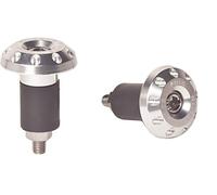 Puig - Contrappesi universali per manubrio da motocicletta, materiale: alluminio argento