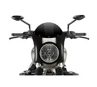 Puig Cupolini Semicarenatura Nero Retro 8933H per Yamaha XSR700 16'-19', Yamaha XSR700 Xtribute 19'