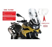 PUIG CUPOLINO REGOLABILE BMW F750 GS 18-24 TRASPARENTE-3178W