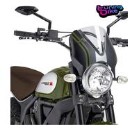 PUIG CUPOLINO RETRO PER DUCATI SCRAMBLER ICON/CLASSIC/FULL 2021 TRASPARENTE-CARB
