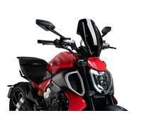 Puig Cupolino Sport Parabrezza Regolabile Nero Lucido Ducati Diavel V4 24 - 25