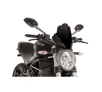 Puig 8900N Cupolino Sport compatto e aerodinamico in acrilico ad alto impatto con profilo arrotondato e design sportivo che migliora protezione e visibilità, Nero