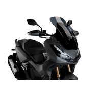 Puig 21207F Cupolino Touring alto e aerodinamico in acrilico CN da 4 mm con profilo arrotondato, zona superiore piatta e deflettori che migliorano la protezione, Fumé Scuro