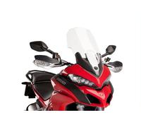 Puig 7623W Cupolino Touring alto e aerodinamico in acrilico CN da 4 mm con profilo arrotondato, zona superiore piatta e deflettori che migliorano la protezione, Trasparente