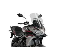 Puig 21260W Cupolino Touring alto e aerodinamico in acrilico CN da 4 mm con profilo arrotondato, zona superiore piatta e deflettori che migliorano la protezione, Trasparente