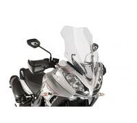 Puig 9200W Cupolino Touring alto e aerodinamico in acrilico CN da 4 mm con profilo arrotondato, zona superiore piatta e deflettori che migliorano la protezione, Trasparente