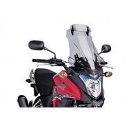 Puig 6992H Cupolino Touring con visiera alta e aerodinamica in acrilico ad alta resistenza agli urti con visiera regolabile che migliora protezione e comfort durante la guida, Fumé
