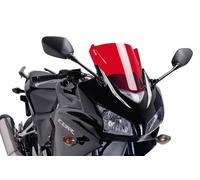 Puig 6479R Cupolino Z-Racing aerodinamico e sportivo in acrilico da 3 mm con doppia altezza e canali laterali che migliorano protezione e stabilità, Rosso