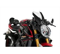 Puig 20680W Naked New Generation Sport sportiva e aerodinamica in acrilico da 3 mm con design rialzato che migliora la protezione e mantiene un’ampia visibilità, Trasparente